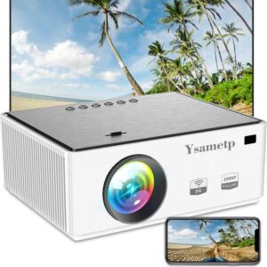 Ysametp Beamer (10000:1, 1920 x 1080 px, Mini Projektor 5G+WiFi Full HD 1080P Video Projector 8000L tragbarer)