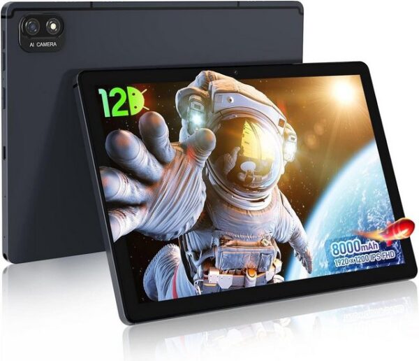 kinstone Tablet (10,1", 128 GB, Android 12, 2,4G+5G, Tablet 8000mAh 2.0GHz Schnell Octa-core,1920x1200 FHD IPS, Dual Kamera)