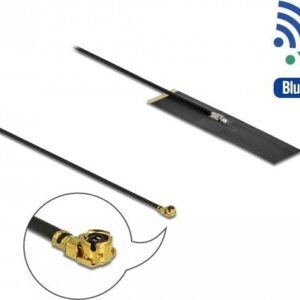 DeLOCK - Antenne - 48cm - Teller - Wi-Fi - innen, Klebemontage - Schwarz (12628)