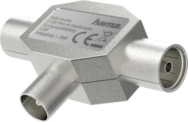 Hama Essential Line - Antennen-Splitter - abgeschirmt - Silber (00205237)