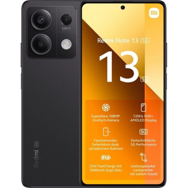 Xiaomi Redmi Note 13 5G 256 GB / 8 GB - Smartphone - graphite black Smartphone (6,67 Zoll, 256 GB Speicherplatz)