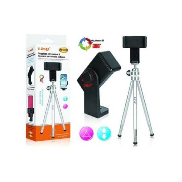 360° Drehbares Stativ 3-Teiliges Teleskop-Smartphone-Stativ Hd-3057