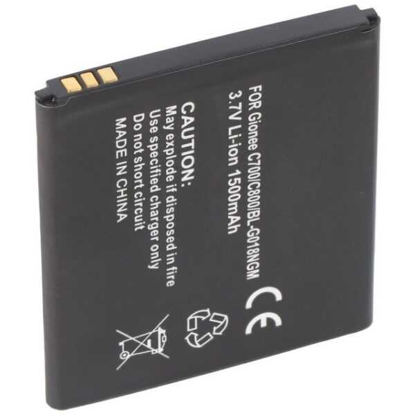 AccuCell Akku passend für Gionee C700 Li-Ion Akku BL-G018, 3.7V, 1500mAh, 60x5 Smartphone-Akku