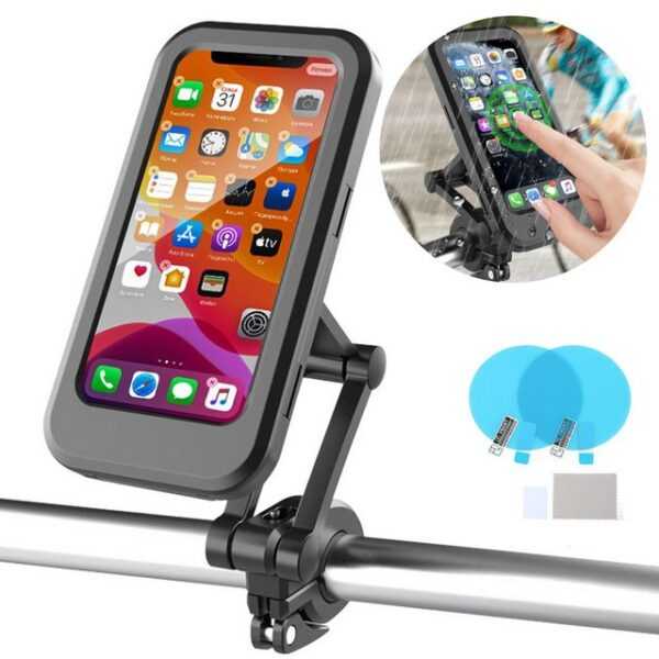 Avisto Handyhalter für Fahrrad Und Motorrad Smartphone Handy-Halterung Smartphone-Halterung, (Packung, für Samsung/Huawei/Apple etc.Smartphones, Wasserdicht mit Touchscreen, lädt Mobiltelefone auf)