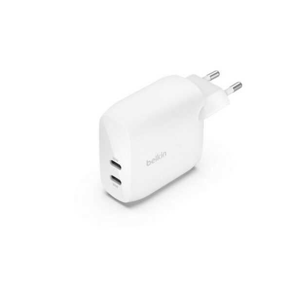 Belkin BoostCharge Pro 60 Watt Dual USB-C Ladegerät mit 2x USB-C Anschlüssen USB-Ladegerät (Netzteil für Laptops, Tablets, Smartphones)