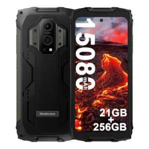 Blackview BV9300 schwarz Rugged Smartphone Entfernungsmesser 6,7" Outdoor Handy mit 21GB RAM/256GB