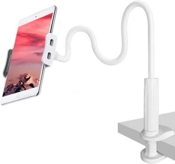 CLM-Tech Schwanenhals Halterung Handyhalterung Bett Tablet Halter Tisch Handy-Halterung, (bis 11,00 Zoll, Handy Tischhalterung, 2-tlg., Flexibler Schwanenhals Smartphone Ständer verstellbarer Arm)