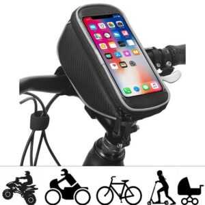 CoolGadget Sahoo Lenker Halter Bike - 0.8 Liter Handy-Halterung, (Fahrrad Motorrad Halterung Smartphone Handy Halter für Lenker)