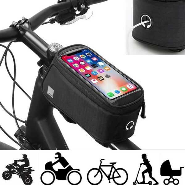 CoolGadget Sahoo Stange Halter Bike - 1.5 Liter Handy-Halterung, (Fahrrad Motorrad Halterung Smartphone Handy Halter für Bike Stange)