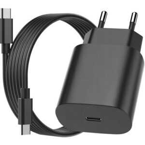 Cyoo 25W Schnellladegerät USB C Ladekabel für Samsung Galaxy S23 S22 S21 Smartphone-Ladegerät (für Samsung Galaxy S23 S22 S21 S20 FE S10 S9 S8 A54 A53 A52 A51 A50 A34 A33 A14 A13 Z Flip 5/Z Fold 5 5G, Set, 2-tlg., USB-C-Ladegerät, kompakt, tragbar, Ersatzladegerät, Schnellladekabel, Travel, Universal, 25 W USB C Schnellladegerät)