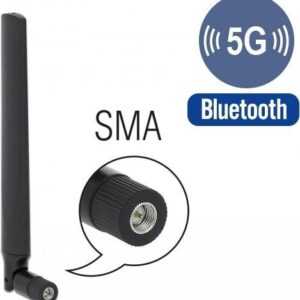 DeLOCK - Antenne - 18,306 cm - Mobiltelefon, Bluetooth - -3,3 - 1,3 dBi - ungerichtet - Schwarz (12634)