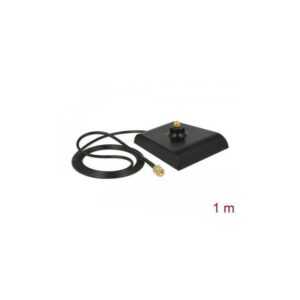 Delock Antennenfuß SMA Stecker > SMA Buchse 1 m low loss schwarz WLAN-Antenne