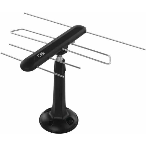 Emos - DVB-T2 Universalantenne, Digitale TV-Antenne für Innen und Außen mit 5G-Filter und Verstärker für hdtv, Receiver, 0-80 km vom Sender , J0685