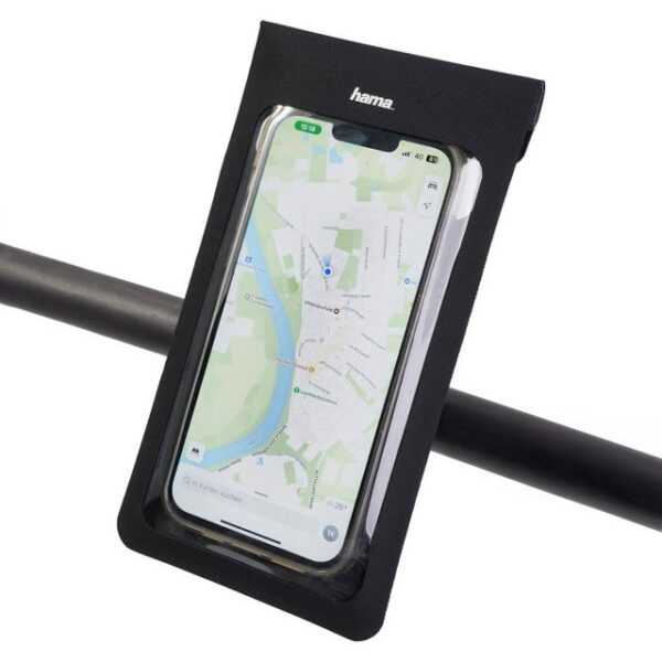 Hama Universal Fahrrad-Halterung Lenker-Halter Handy-Halterung, (360° Universell Smartphone 4" bis 7" auch für eBike)