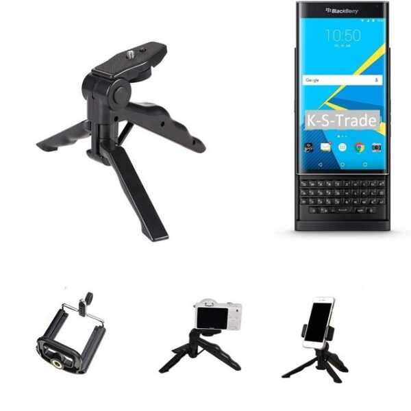 K-S-Trade für Blackberry Priv Smartphone-Halterung, (Stativ Tisch-Ständer Dreibein Handy-Stativ Ständer Mini-Stativ)