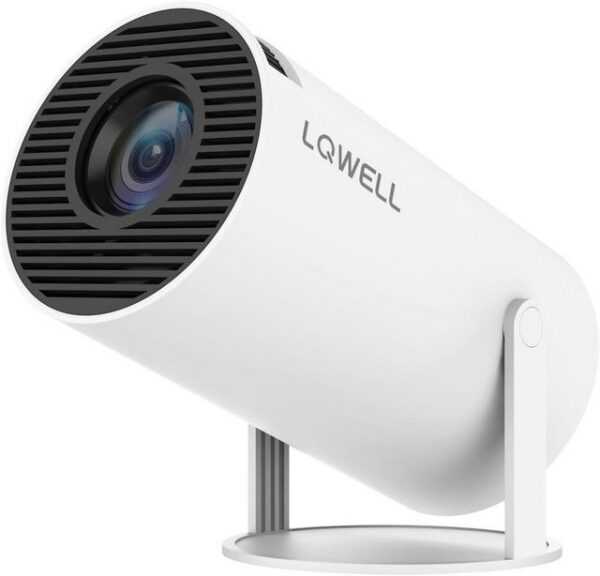 LQWELL Mini unterstützt WiFi 5G & BT5.0 Portabler Projektor (120 lm, 1280 x 720 px, Mit Automatische Trapezkorrektur fur Phone/PC/Lap/PS5/Xbox/Stick)