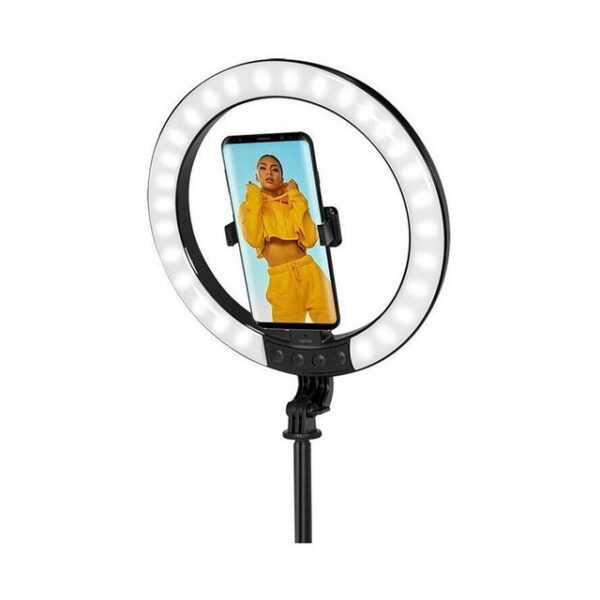 LogiLink Videoleuchte LogiLink Smartphone-Ringlicht m.Selfie-Stick-Stativ,DM 20cm