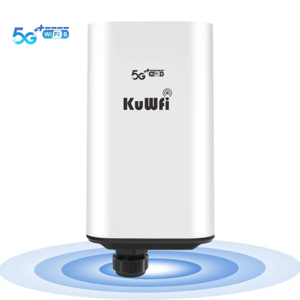 OEM KuWFi X55 chip 4.67Gbps wireless 5g sim router wifi6 waterproof outdoor 5g router with sim card slot