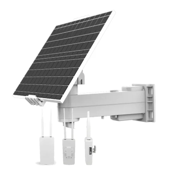 Outdoor 4G LTE CPE Solar 4G Router 30W Solar panel kit with waterproof 4G router Ethernet port output with SIM card slot