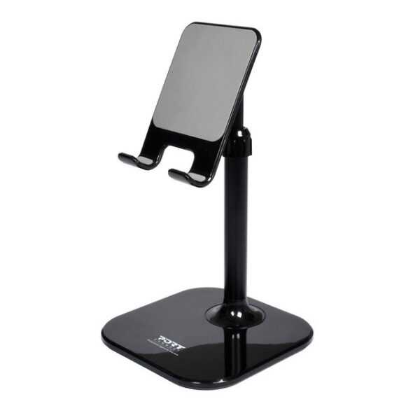 Port Designs PORT DESIGNS Ergonomischer Smartphone Stand, aus Aluminium und Kunststoff, schwarz Halterung