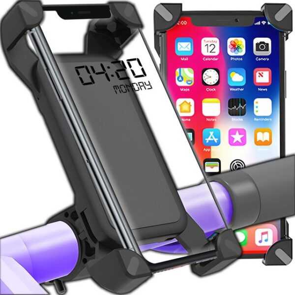 Retoo Handyhalterung Fahrrad Halterung Smartphone Motorrad Handy Lenker Smartphone-Halterung, (bis 6,5 Zoll, Packung, Handyhalter Fahrrad, Bedienungsanleitung in Deutsch, Universell und kompatibel, Solide Verarbeitung, Breiter Einsatzbereich)