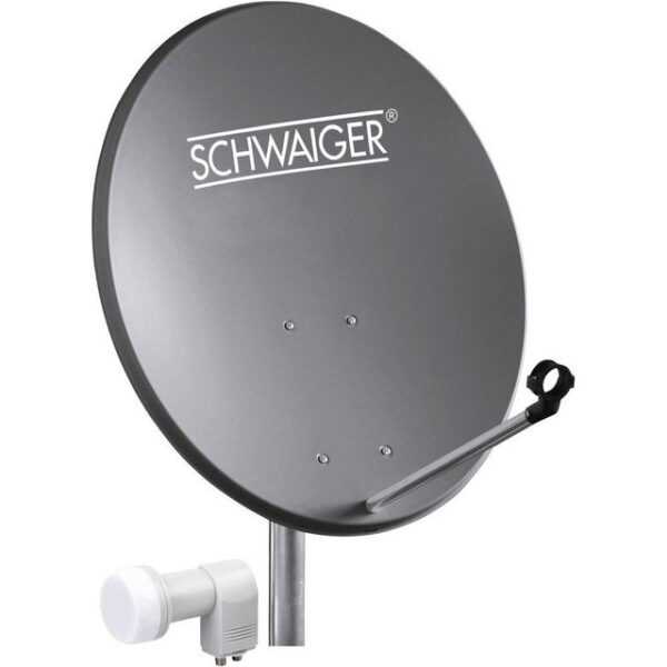 Schwaiger SAT Außeneinheit (55 cm + Twin LNB) für bis zu 2 SAT-Antenne