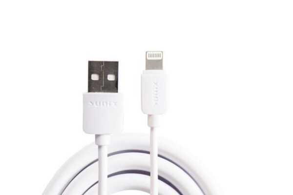 Sunix USB iOS 3A Ladekabel Fast Charge Schnellladekabel für iPhone weiß Smartphone-Kabel