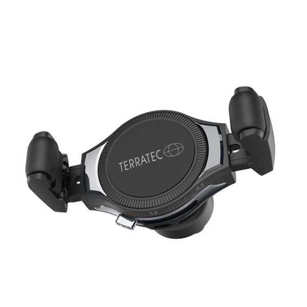 Terratec ChargeAir Car Smartphone-Halterung, (Handy Halterung mit Induktionsladung, Wireless Charging, schwarz)