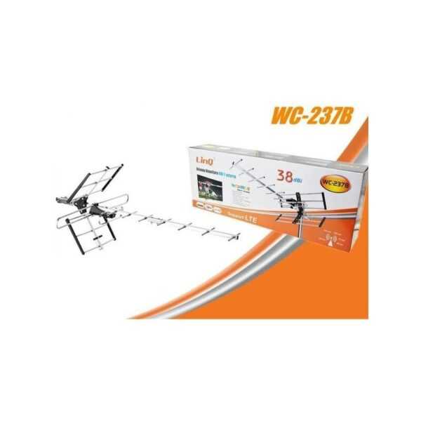 Trade Shop Traesio - tv-antenne uhf dvb-t DVB-T2 digital outdoor verstärkte hdtv lte 38DBI WC-237B