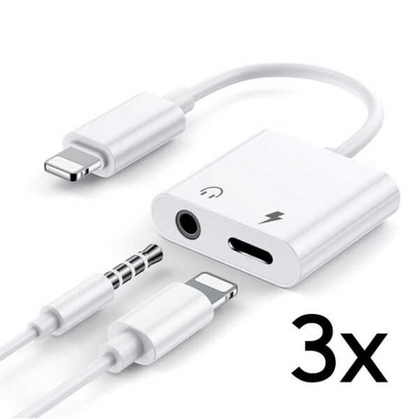 TradeNation Apple IPhone Lightning Audio Adapter Splitter Klinke Aux Kopfhörer Smartphone-Adapter Lightning zu 3,5-mm-Klinke, Lightning, Lightning Adapter