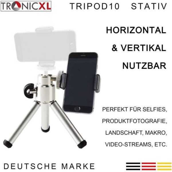 TronicXL Ständer Halterung für Apple iPhone Smartphone Handy Tisch Reise Stativ Handy-Halterung