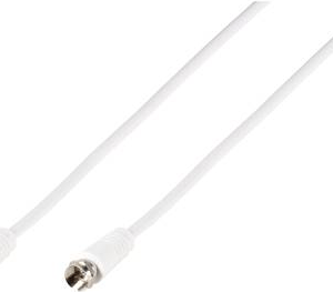 Vivanco Antennen, SAT Anschlusskabel [1x F-Stecker - 1x F-Stecker] 3.0 m 90 dB Folienschirm, Geflechtschirm Weiß (44042)