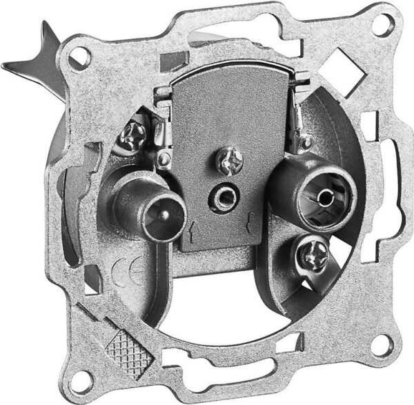 Wentronic Goobay 2-Loch Antennen-Stich-/End-Dose, Weiß - 1 dB Anschlussdämpfung (67011)