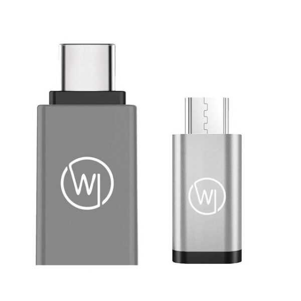 Wicked Chili 2er Set MicroUSB + USB C Superspeed OTG Handy Adapter USB-Adapter MicroUSB, USB-C zu USB-A, USB-C, MicroUSB auf USB C Adapter: Für OTG-fähige Smartphones / Tablets mit m