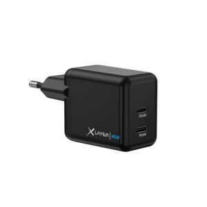 XLAYER Ladegerät Universal 45W Powercharger USB Typ C & USB Typ C Netzteil Smartphone-Ladegerät