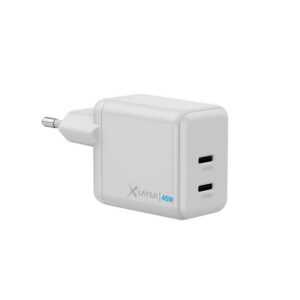 XLAYER Ladegerät Universal 45W Powercharger USB Typ C & USB Typ C Netzteil Smartphone-Ladegerät