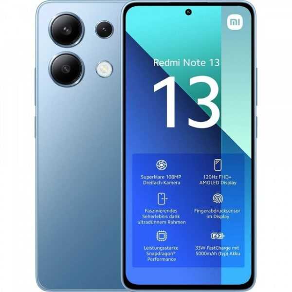 Xiaomi Redmi Note 13 4G 256 GB / 8 GB - Smartphone - ice blue Smartphone (6,7 Zoll, 256 GB Speicherplatz)