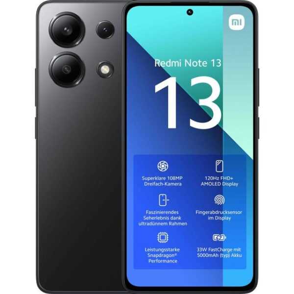 Xiaomi Redmi Note 13 4G 6GB + 128GB Midnight Black Smartphone Smartphone