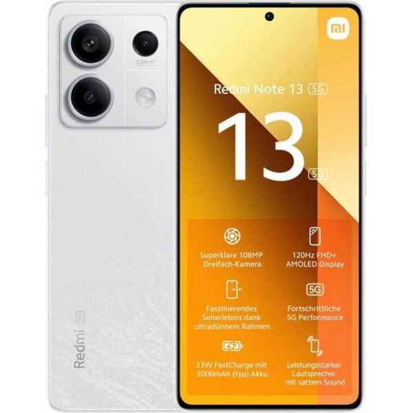 Xiaomi Redmi Note 13 5G 256 GB / 8 GB - Smartphone - arctic white Smartphone (6,67 Zoll, 256 GB Speicherplatz)