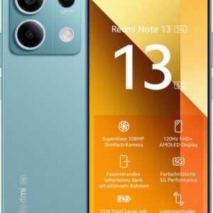 Xiaomi Redmi Note 13 5G 256Gb Smartphone (16,94 cm/6,67 Zoll, 256 GB Speicherplatz, 108 MP Kamera)