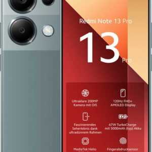 Xiaomi Redmi Note 13 Pro 256Gb Smartphone (16,94 cm/6,67 Zoll, 256 GB Speicherplatz, 200 MP Kamera)