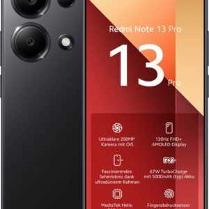 Xiaomi Redmi Note 13 Pro 256Gb Smartphone (16,94 cm/6,67 Zoll, 256 GB Speicherplatz, 200 MP Kamera)