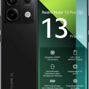 Xiaomi Redmi Note 13 Pro 5G 256Gb Smartphone (16,94 cm/6,67 Zoll, 256 GB Speicherplatz, 200 MP Kamera)