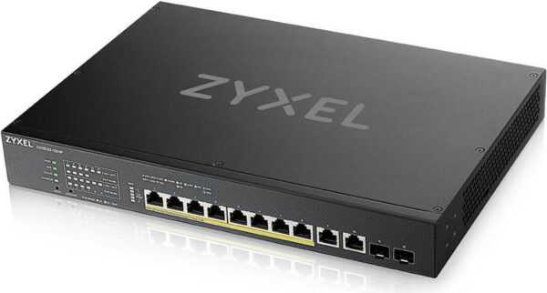 Zyxel XS1930-12HP - Switch - Smart - 8 x 100/1000/2,5G/5G/10GBase-T (PoE++) + 2 x 100/1000/2,5G/5G/10GBase-T + 2 x 10 Gigabit SFP+ - an Rack montierbar - PoE++ (375 W) (XS1930-12HP-ZZ0101F)