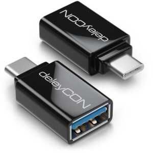 deleyCON deleyCON 2x USB-A auf USB-C OTG Adapter Handy Smartphone Tablet Smartphone-Adapter