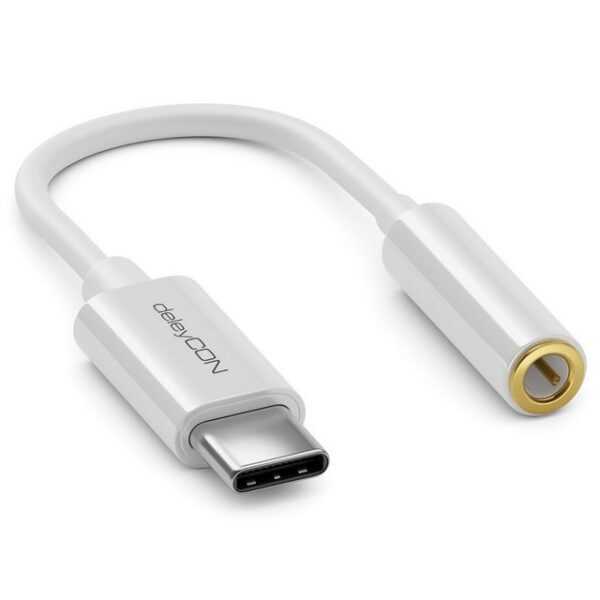 deleyCON deleyCON Kopfhörer Adapter USB C auf 3,5mm Klinke AUX Smartphones USB-Kabel