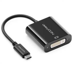 deleyCON deleyCON USB-C auf DVI Adapter Konverter 1080p Full HD Smartphone auf USB-Adapter