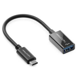 deleyCON deleyCON USB-C auf USB-A OTG Adapter Kabel USB3.0 5Gbit/s C-Stecker Smartphone-Adapter