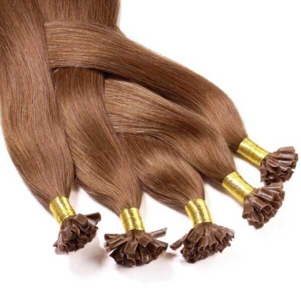 hair2heart Echthaar-Extension Bonding Extensions - glatt #8/03 Hellblond Natur-Gold 0.5g 60cm