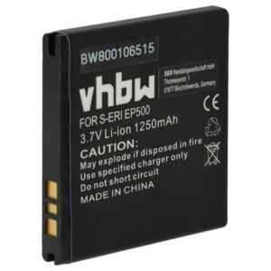 vhbw Akku Smartphone-Akku Li-Ion 1250 mAh (3,7 V)